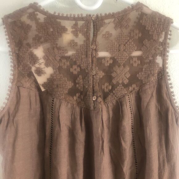 Style & Co Lace-Yoke Handkerchief-Hem A-Line dress - Picture 4 of 5